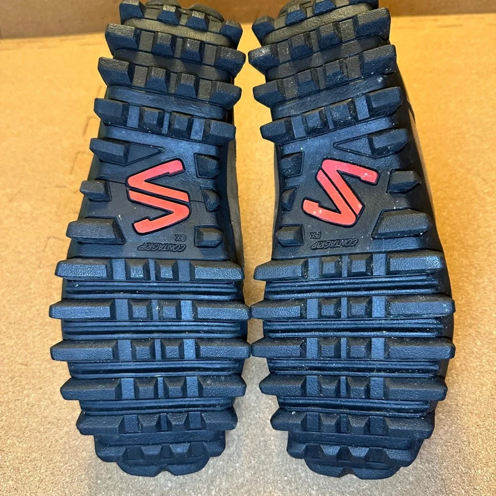 Salomon Mens Contagrip Thinsulate Winter Hiking Boots Brown‎ Blue Size 7.5